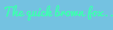 Image with Font Color 3DFFB1 and Background Color 74C2E1